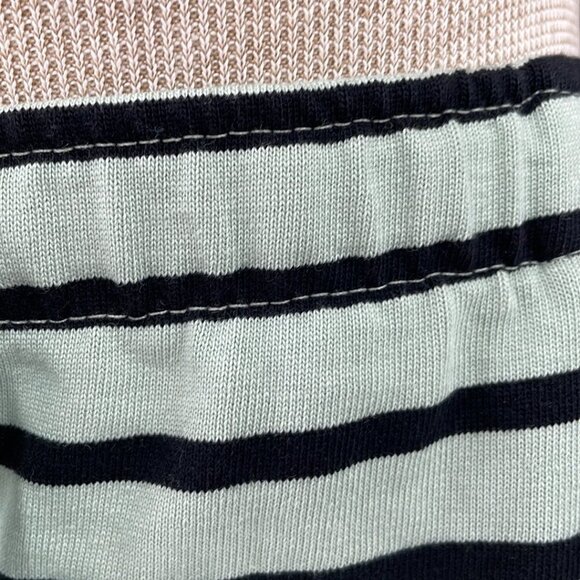 Ganni Anthroplogie Old Spice Jersey Skirt Mini Striped Green Black Size Medium M - Picture 10 of 16